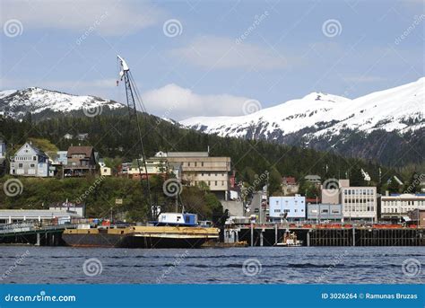 Ketchikan Downtown stock photo. Image of mountains, ships - 3026264