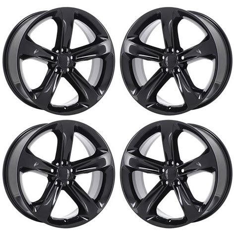 DODGE CHALLENGER 2013 - 2019 GLOSS BLACK Factory OEM Wheels Rims (Not ...