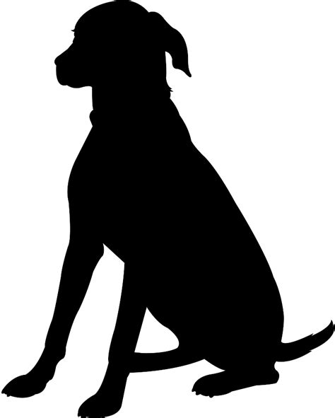 Sitting Dog Silhouette | Free vector silhouettes