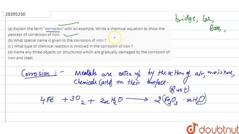 Matchless Balanced Equation For The Rusting Of Iron Iit Jee 2003 Maths ...