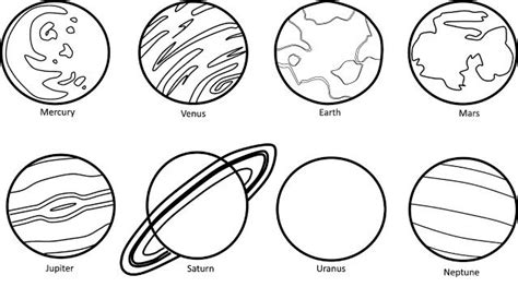 Planets Clipart Black & White - Clipart Creationz | Planet coloring ...