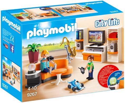 Playmobil City Life 9267 pas cher, Salon équipé