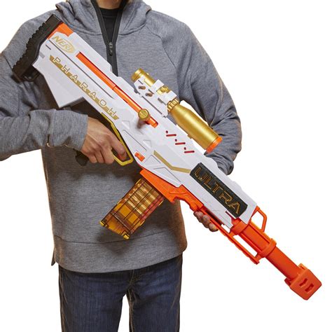 Nerf Ultra Pharaoh Blaster -- Gold Accents, 10-Dart Clip, 10 Nerf Ultra ...