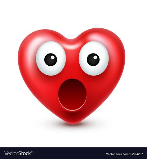 Heart smiley emoji for valentines day Royalty Free Vector