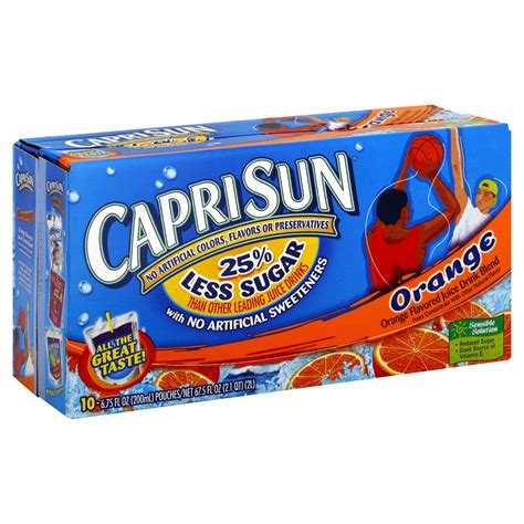 Capri Sun Juice Drink Blend, Orange, 10 - 6.75 fl oz (200 ml) pouch [67 ...