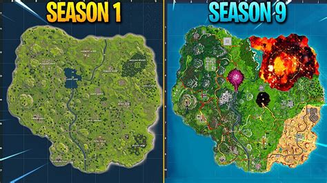 Fortnite Map Season 1 To 9