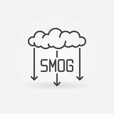 Smog Cloud with Arrows vector concept line icon 12649496 Vector Art at ...