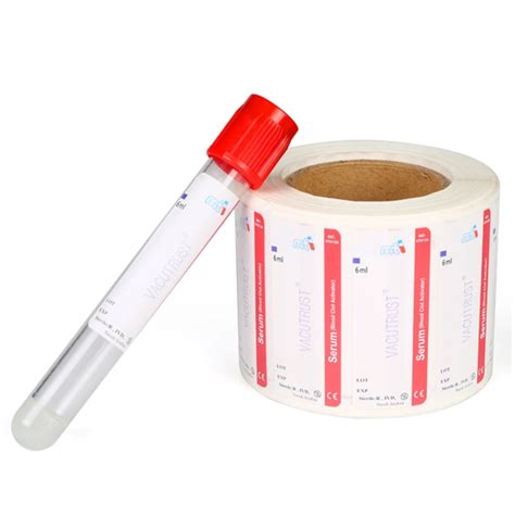 Self Adhesive Medical Vial Surgical Collecting/Blood Test Tube Labels ...