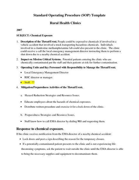 9+ Standard Operating Procedure (SOP) Templates - Word Excel PDF Formats