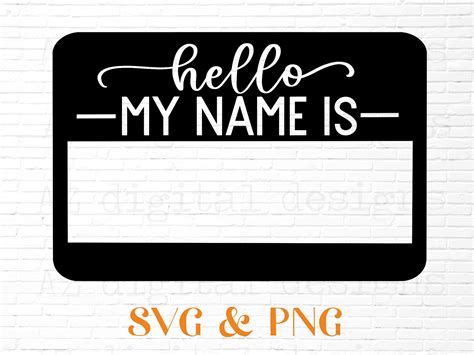 Hello My Name is Svg Name Tag Svg Hello Svg Baby Svg - Etsy Finland