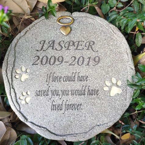 100% Personalized Pet Memorial Stones for Dogs or Cats Round | Etsy