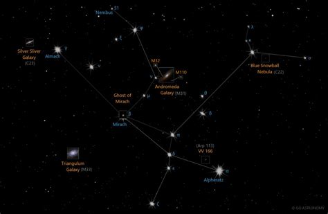 Andromeda Constellation | Star Map & Facts | Go Astronomy