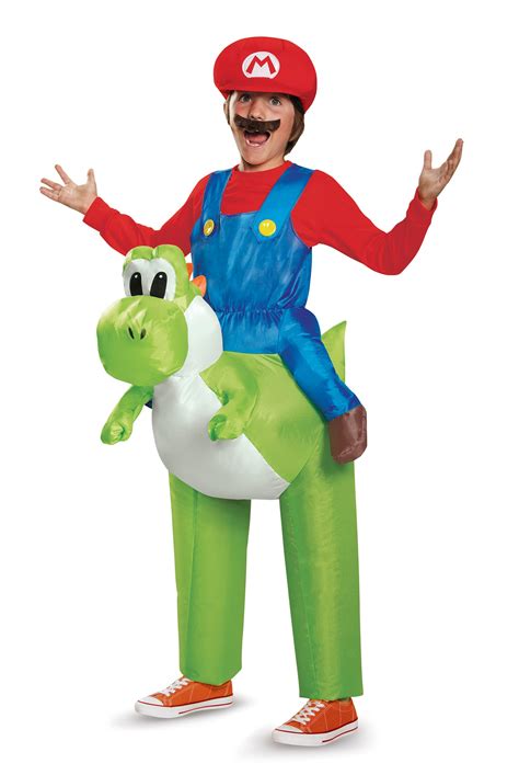 Super Mario Bros DIS85150CH Inflatable Mario Costume, Yoshi, Child: Buy ...