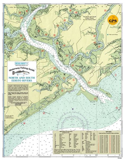 Edisto island, South carolina, Fishing maps