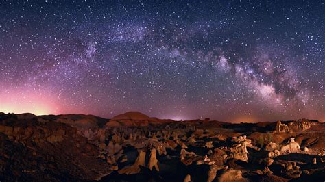 Bisti Badlands Night Sky - 2 Digital Art by OLena Art - Pixels