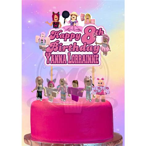 Roblox girl theme cake topper | Shopee Philippines