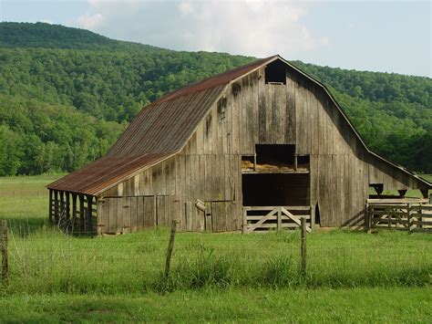 Old Country Farm Barn And House