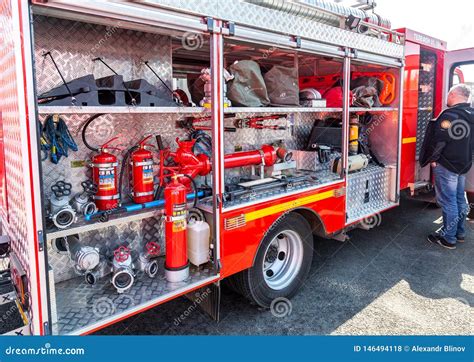 Fire and Rescue Equipment in a Fire Truck Editorial Stock Photo - Image ...