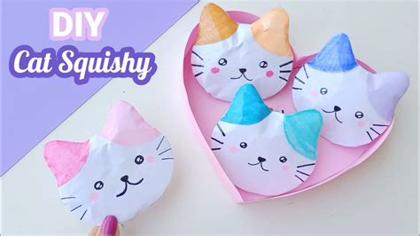 paper cat squishy Toys / DIY Kawaii Squishy / MAKE CAT SQUISHY EASY ...