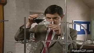 Mr Bean - Chemistry experiment on Make a GIF