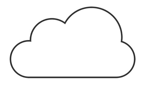 Outline Cloud Clipart | 3DF