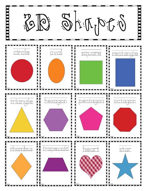 2D Shapes Kindergarten Worksheets - Printable Word Searches