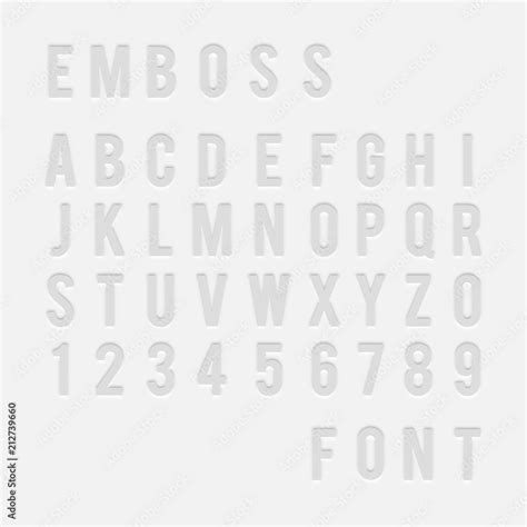 font emboss vector Stock Vector | Adobe Stock