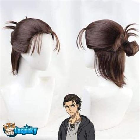 Attack on Titan Eren Jaeger Cosplay Dark Brown Short Wig | Long hair ...