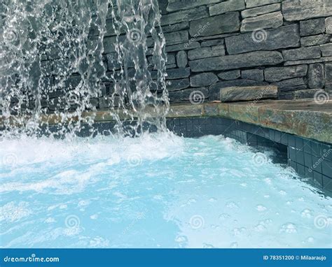 Waterfall on natural stone stock photo. Image of outdoors - 78351200