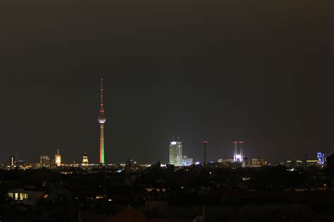 The Berlin Skyline At Night: The view from the Neukölln Arcaden ...