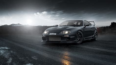 HD wallpaper: black coupe, Toyota, Supra, Stance, Toyota Supra, car ...