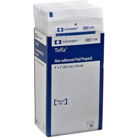 Telfa Non-Adherent 8x3 Pad, 50 Ct | Non-Stick Surgical First Aid ...