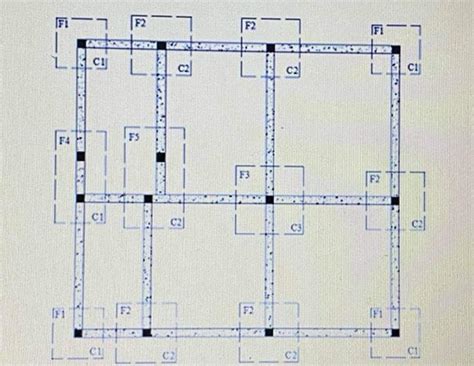 Solved Figure (Q1) represents a footing plan of a building. | Chegg.com