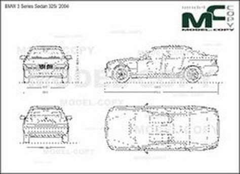 BMW 3 Series Sedan 325i ’2004 - 2D drawing (blueprints) - 40386 - Model ...