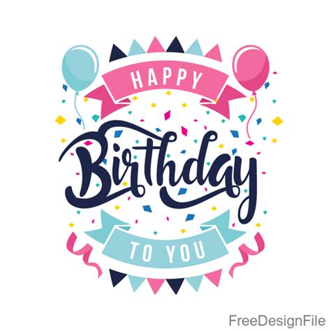 Happy birthday labels design vectors free download