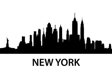 Vector new york skyline silhouette — Stock Vector © bioraven #37529017