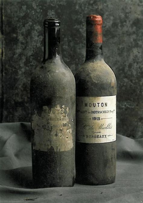 wine, old bottles, 1918 vintage, Bordeaux, Mouton | Wine bottle ...