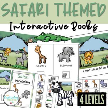 Safari Themed Interactive Books by The Chattering Speechie | TpT