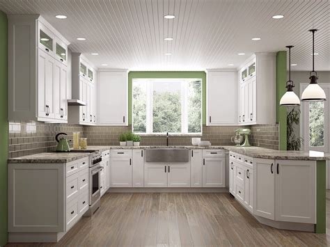 Frosted White Shaker Kitchen Cabinets | RTA Cabinet Store