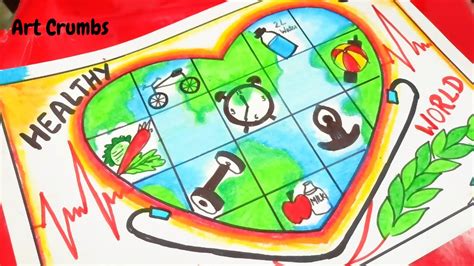 How to make World Health Day poster/Our planet Our Health drawing/World ...