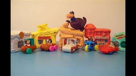 1993 THE FLINTSTONES SET OF 6 McDONALD'S HAPPY MEAL TOY'S VIDEO REVIEW ...