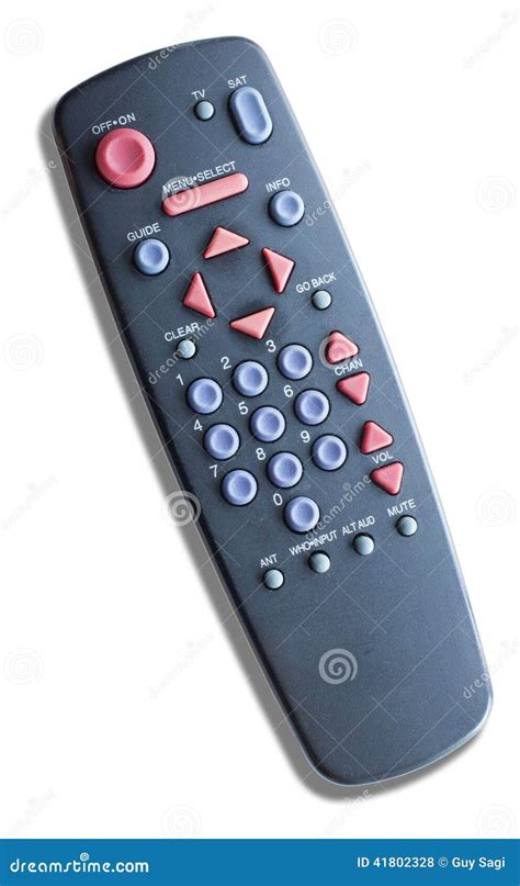 Satellite Television Remote Stock Photo - Image of back, numbers: 41802328