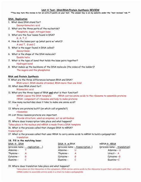 50 Protein Synthesis Practice Worksheet