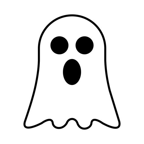 Cute ghosts outline doodle cartoon illustration. Ghosts coloring book ...