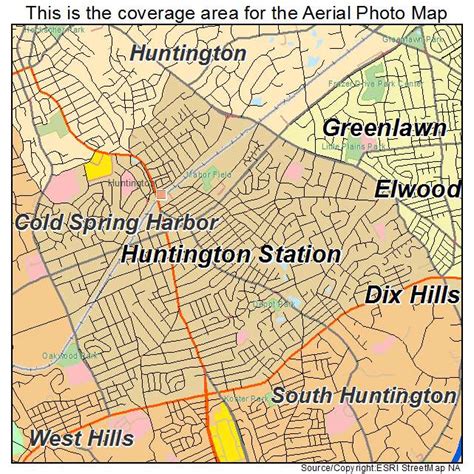 Aerial Photography Map of Huntington Station, NY New York