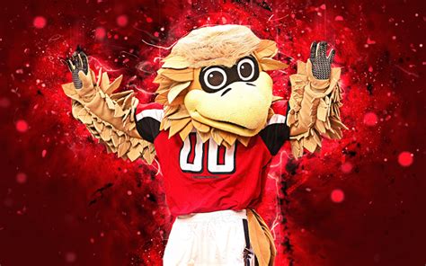 Download wallpapers Freddie Falcon, 4k, mascot, Atlanta Falcons ...