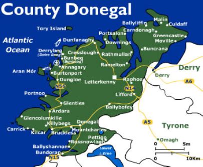 County Donegal Map - haroldandmelbaknox