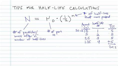 Half Life Chemistry Formula