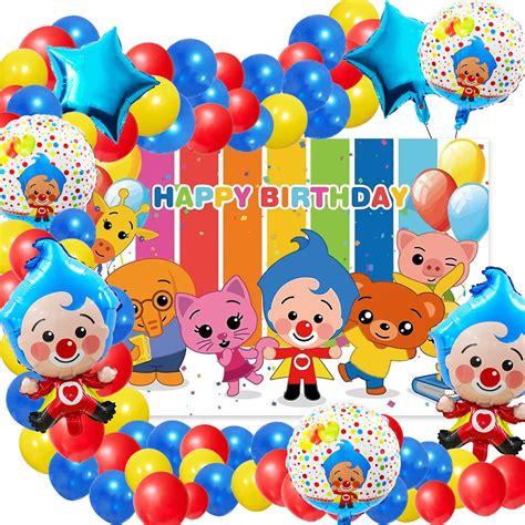 Buy Plim Plim Birthday Party Supplies 70pcs Include Plim Plim Backdrop ...