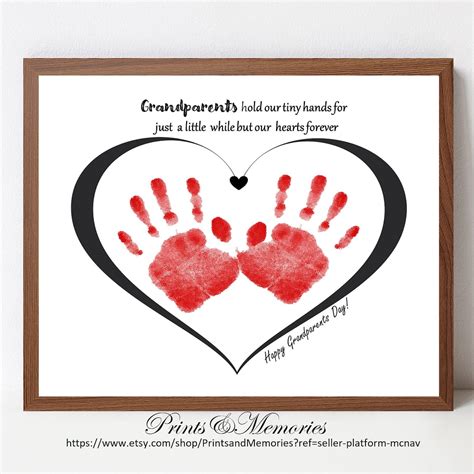 Happy Grandparents Day Handprint Craft for Kids Handprint - Etsy Canada